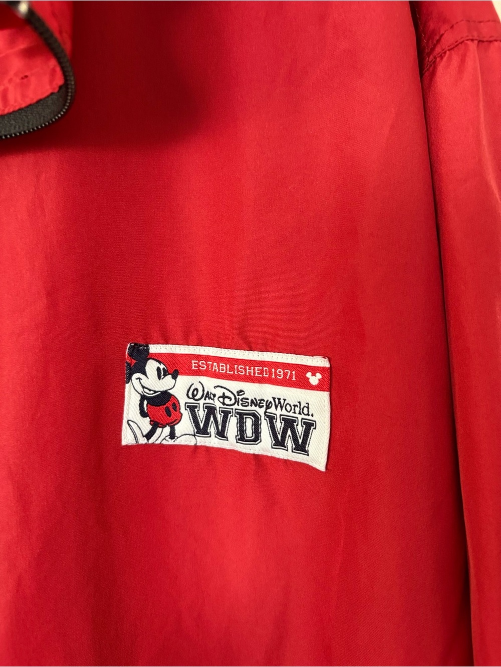 Disney Parks Walt Disney World WDW Red Hooded Packable Windbreaker XXL
